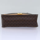 CELINE Macadam Canvas Hand Bag PVC Leather Brown Auth ar12154-9