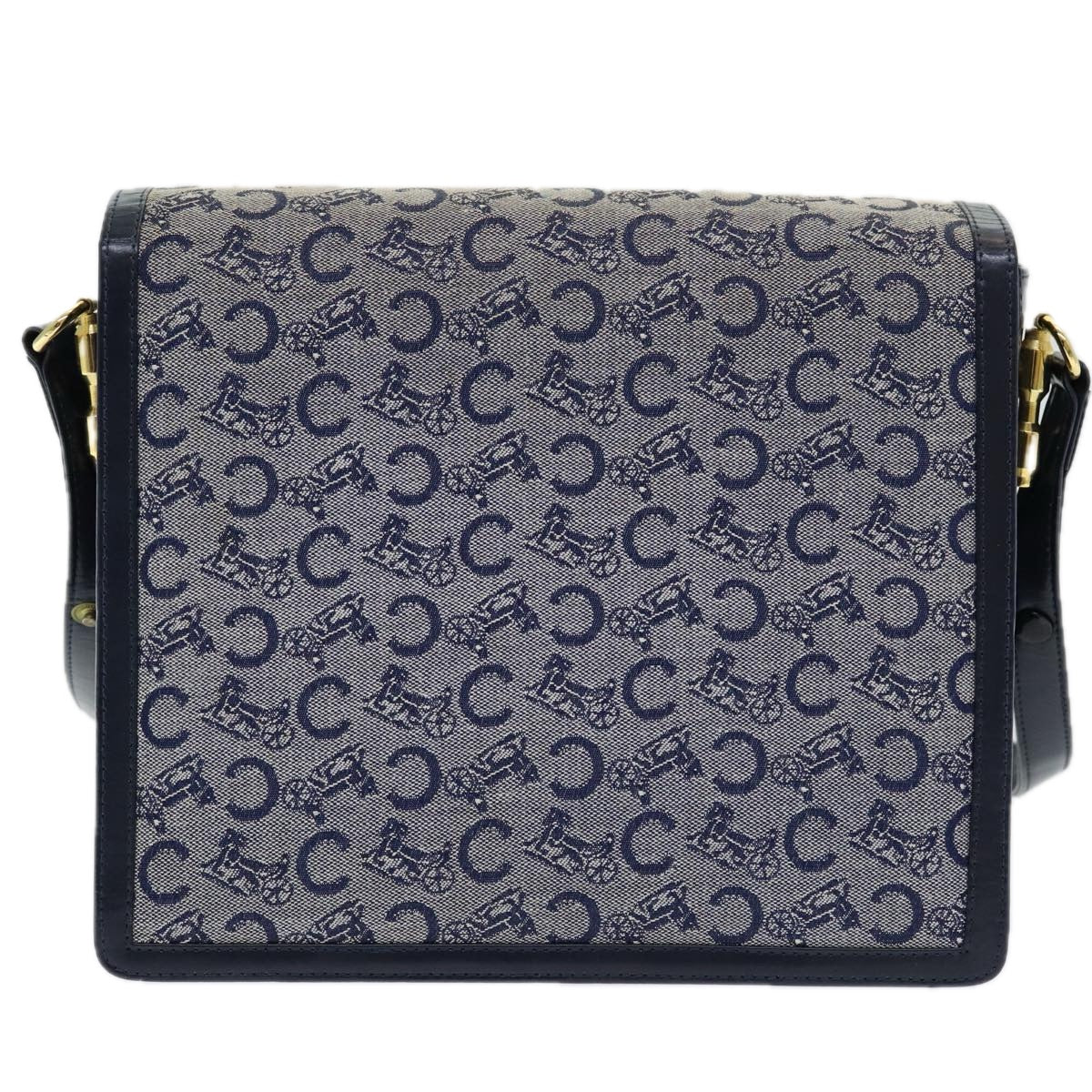 CELINE C Sulky Shoulder Bag Canvas Navy Auth ar12162 - 0