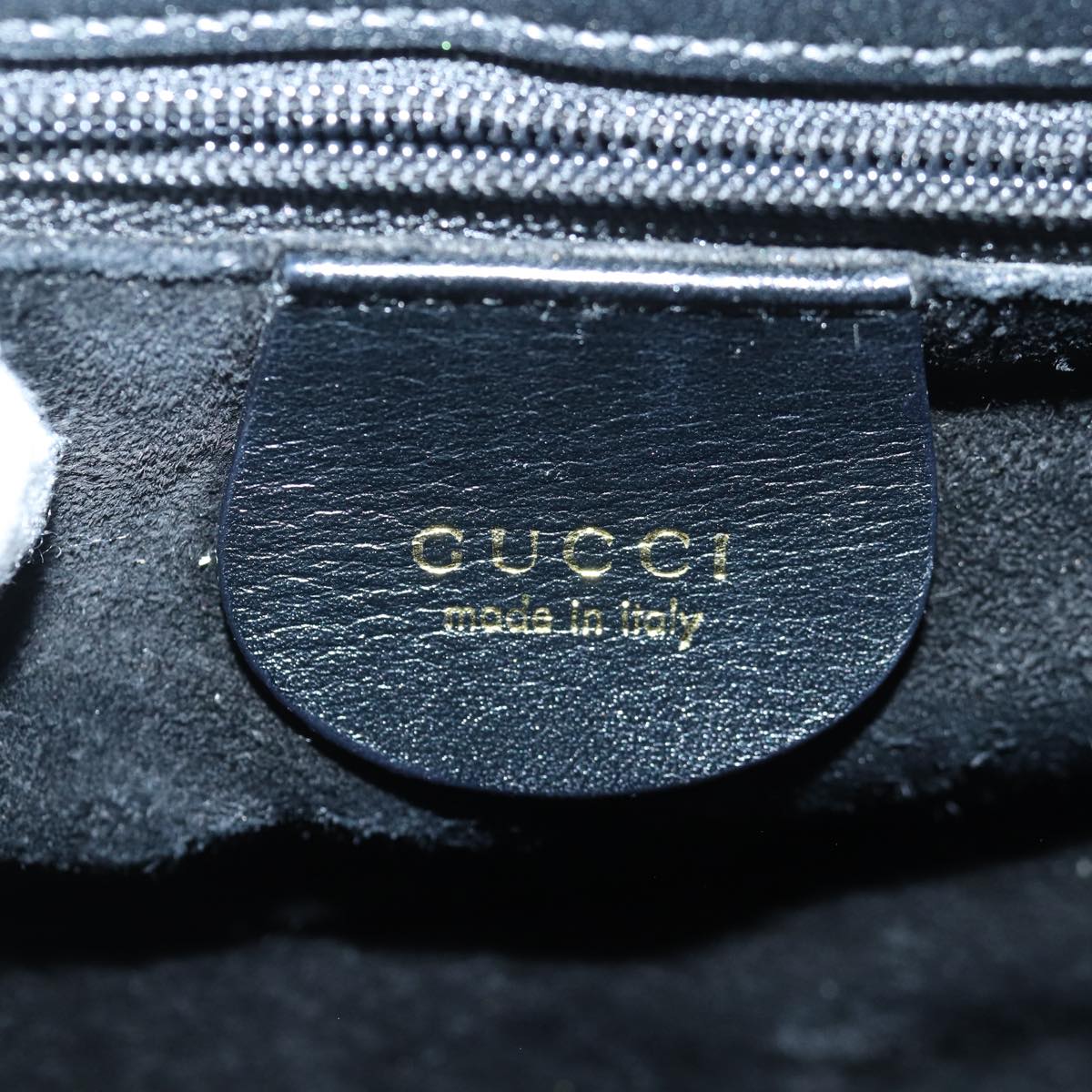 GUCCI Shoulder Bag Leather Black 001 1274 1912 Auth ar12169