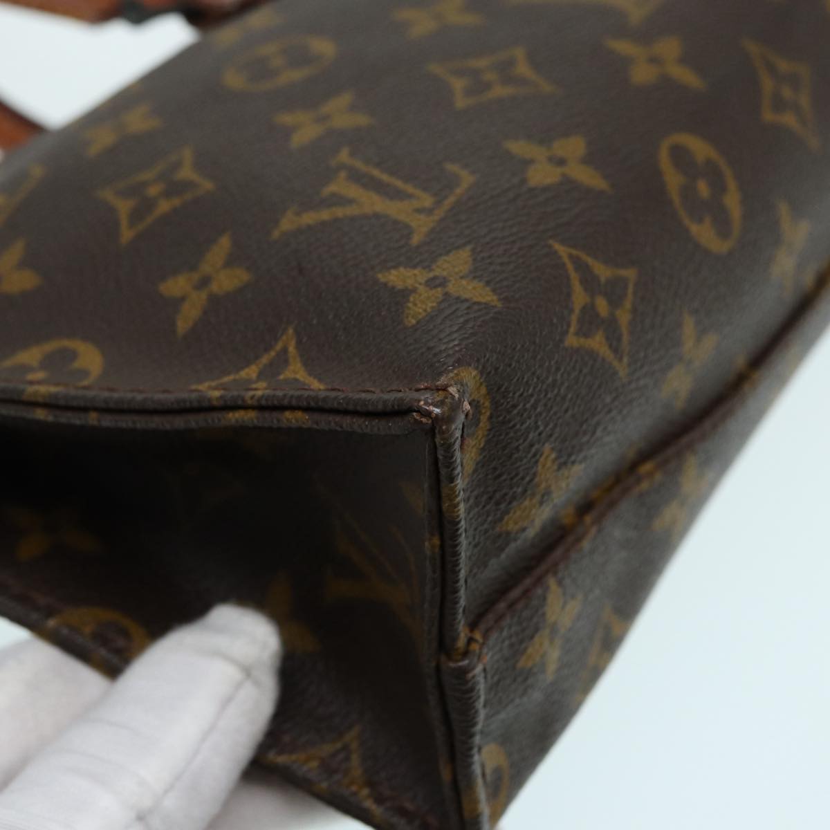 LOUIS VUITTON Monogram Sac Triangle Hand Bag Vintage M51360 LV Auth ar12184