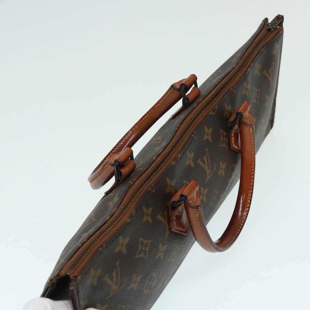 LOUIS VUITTON Monogram Sac Triangle Hand Bag Vintage M51360 LV Auth ar12184