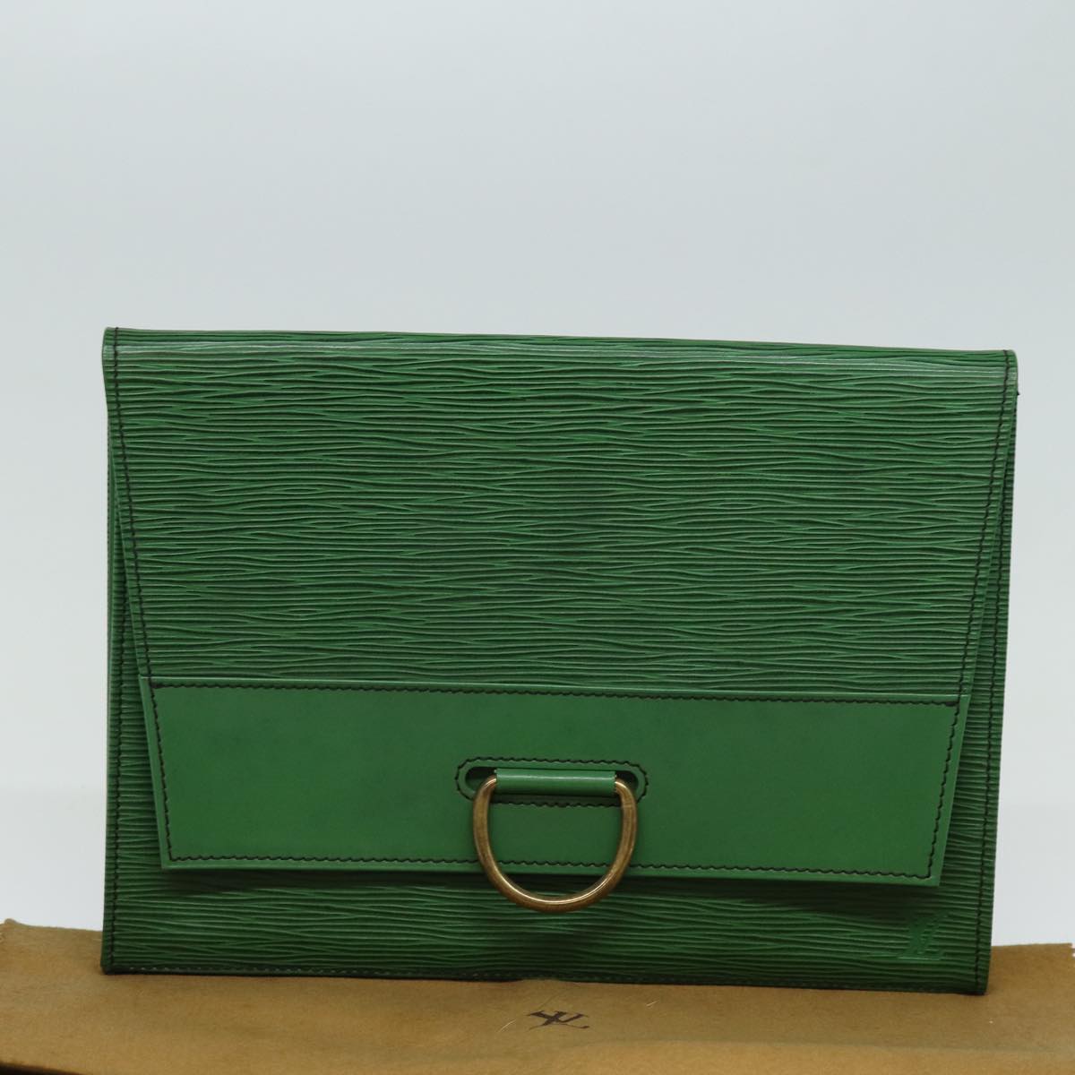 LOUIS VUITTON Epi Jena Clutch Bag Green M52724 LV Auth ar12186