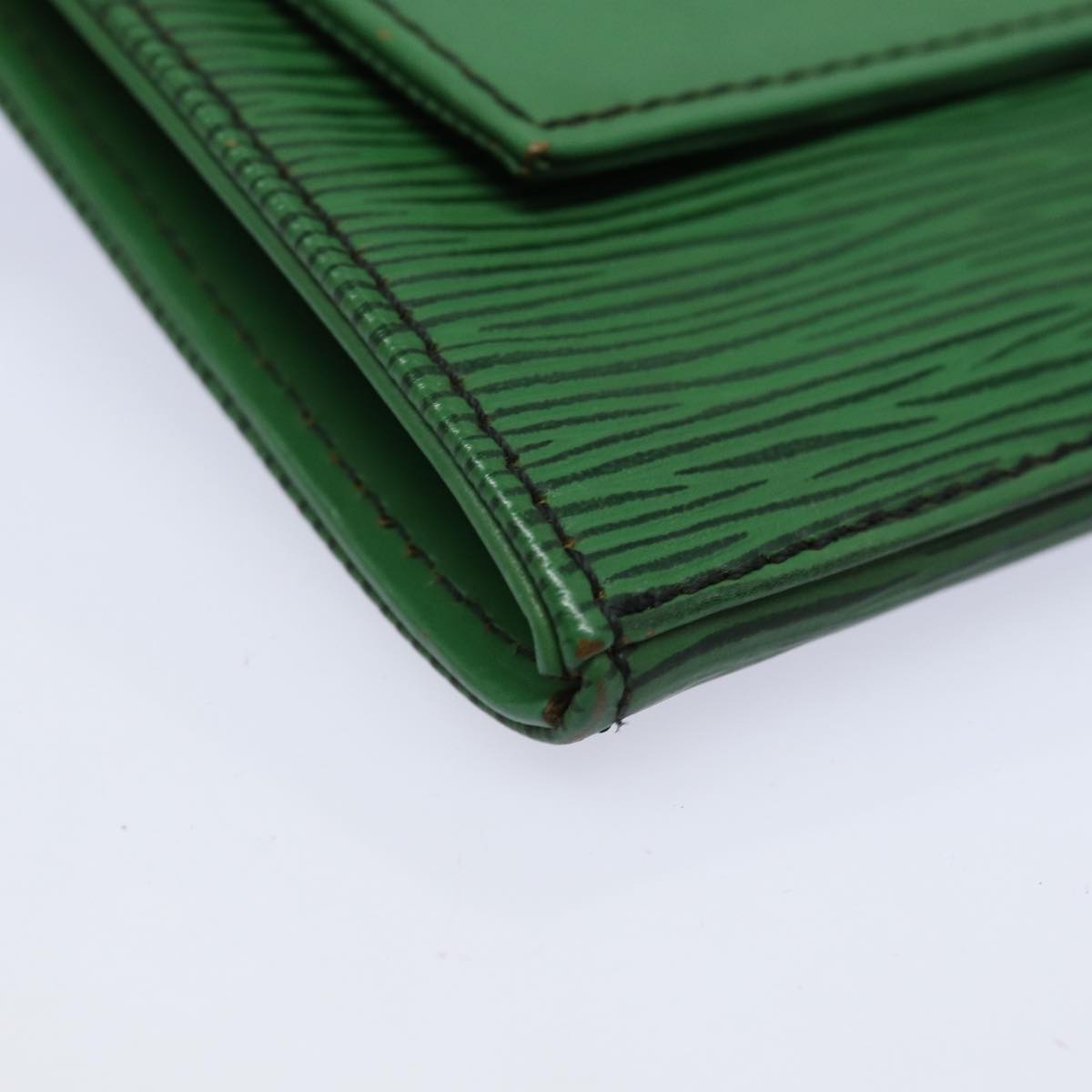 LOUIS VUITTON Epi Jena Clutch Bag Green M52724 LV Auth ar12186