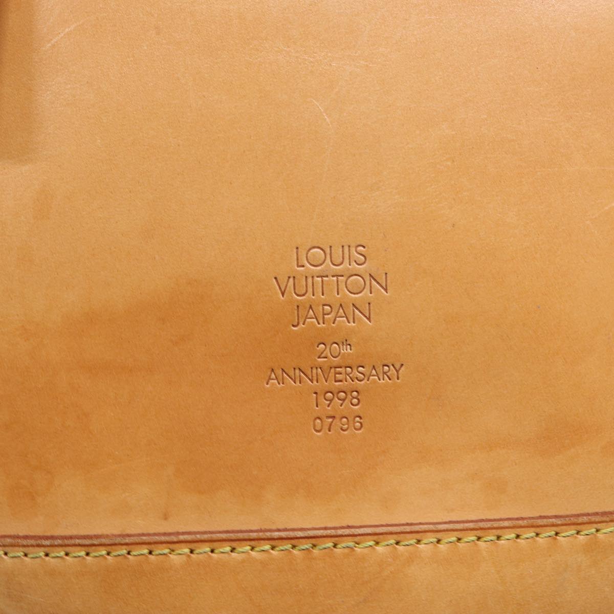 LOUIS VUITTON Nomad leather Bucket PM Shoulder Bag Beige M85001 LV Auth ar12188