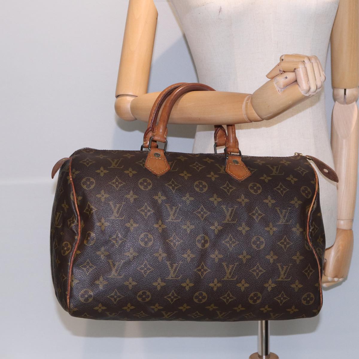 LOUIS VUITTON Monogram Speedy 35 Hand Bag M41524 LV Auth ar12189