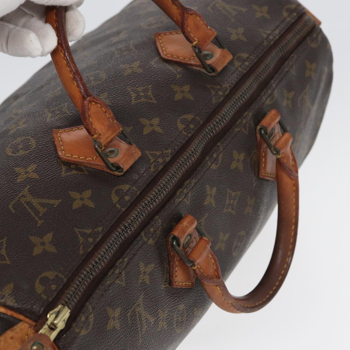 LOUIS VUITTON Monogram Speedy 35 Hand Bag M41524 LV Auth ar12189