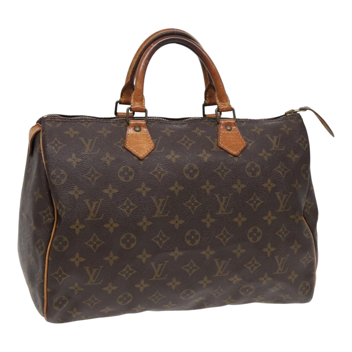 LOUIS VUITTON Monogram Speedy 35 Hand Bag M41524 LV Auth ar12190