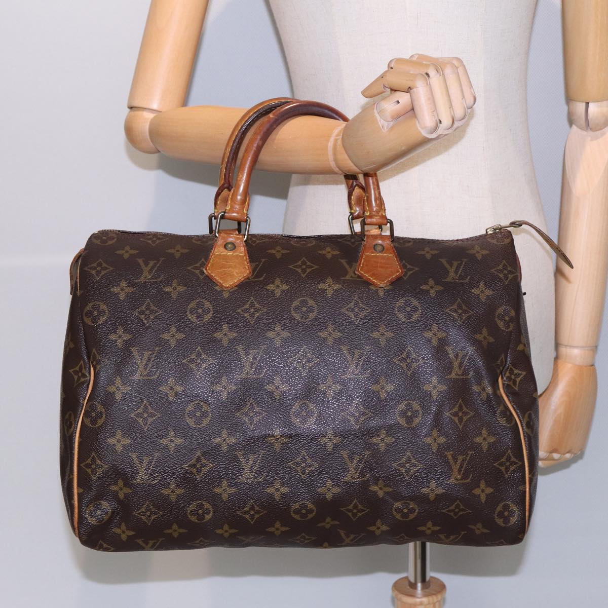 LOUIS VUITTON Monogram Speedy 35 Hand Bag M41524 LV Auth ar12190