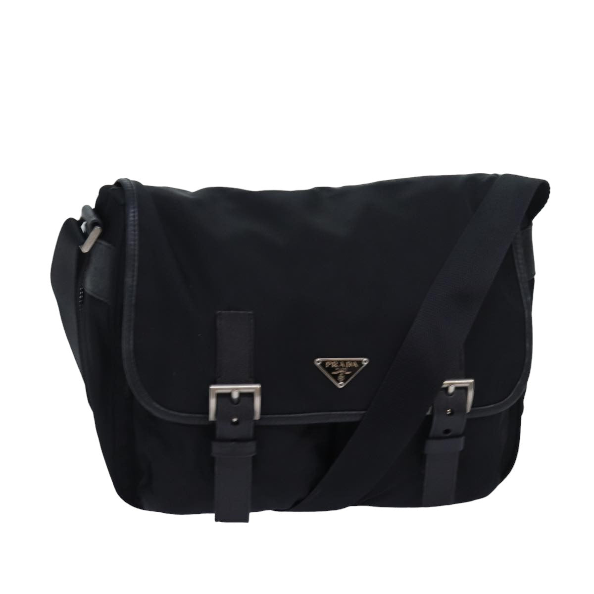 PRADA Shoulder Bag Nylon Black Auth ar12203