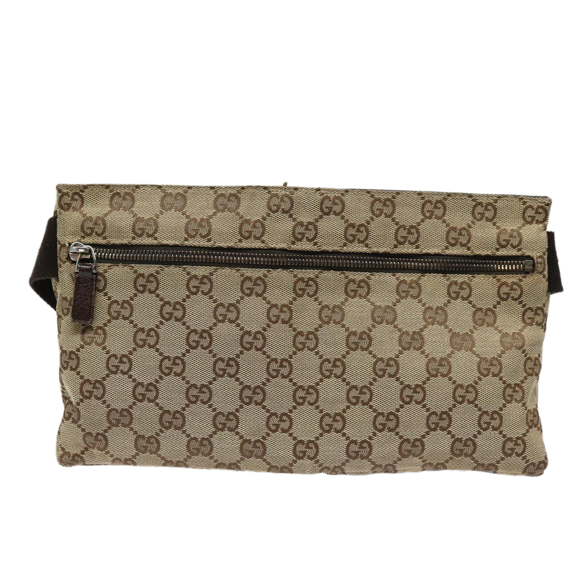 GUCCI GG Canvas Waist bag Beige Auth ar12216 - 0