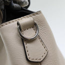 FENDI Hand Bag Leather Beige Auth ar12221-18