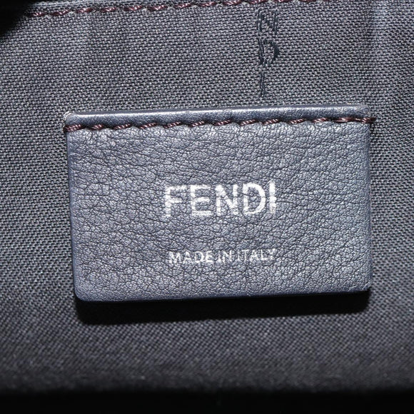 FENDI Hand Bag Leather Beige Auth ar12221