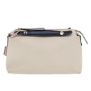 FENDI Hand Bag Leather Beige Auth ar12221-13