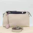 FENDI Hand Bag Leather Beige Auth ar12221-12