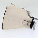 FENDI Hand Bag Leather Beige Auth ar12221-3