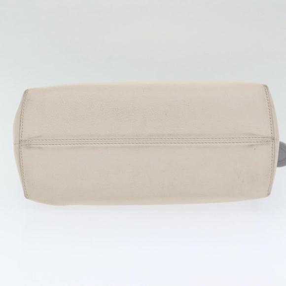 FENDI Handtasche Leder Beige Auth ar12221