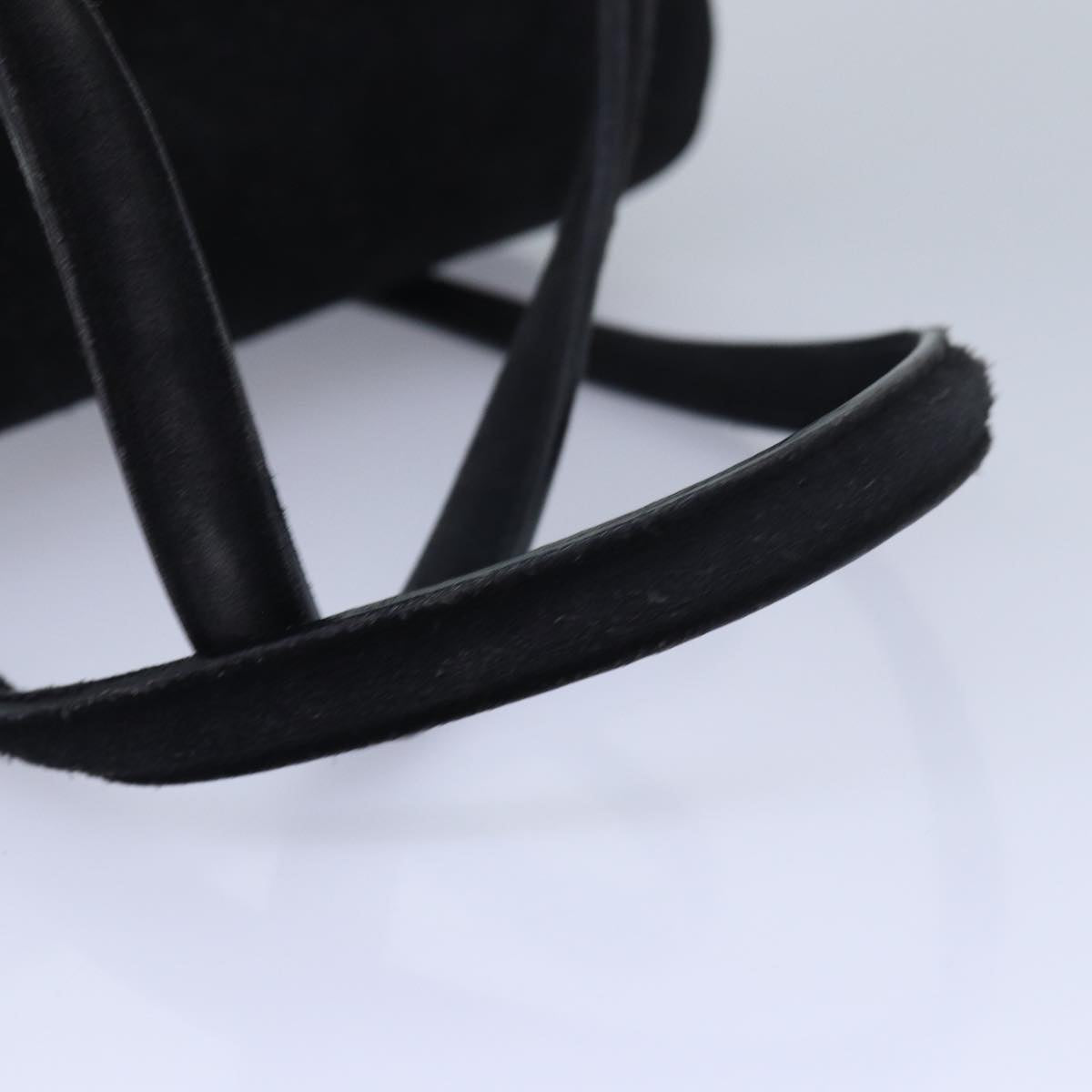 CELINE Hand Bag Suede Black Auth ar12225