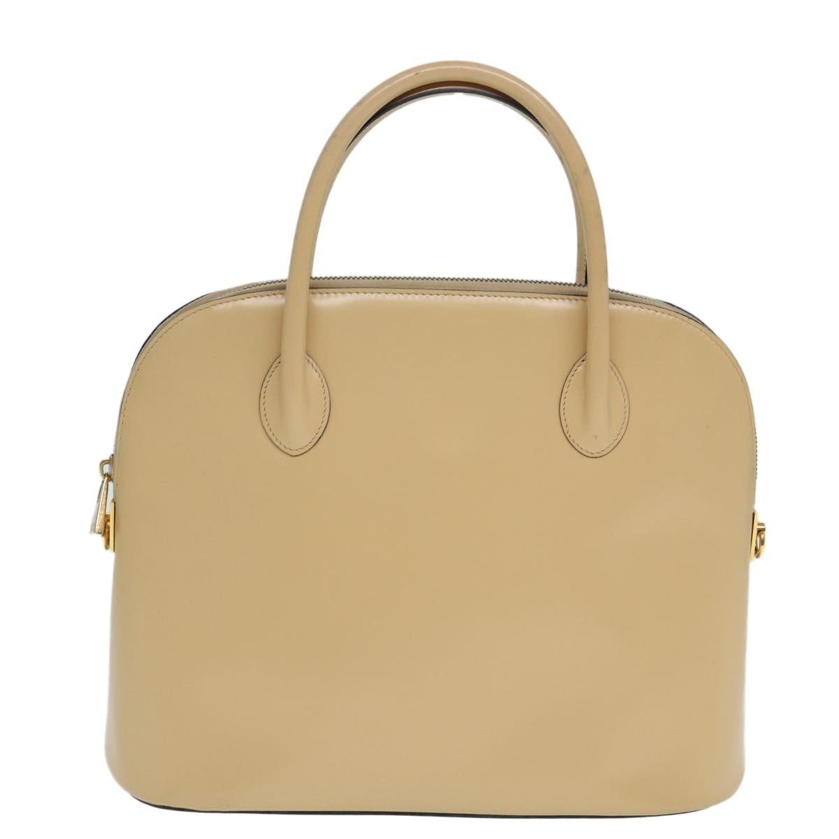 CELINE Hand Bag Leather 2way Beige Auth ar12229