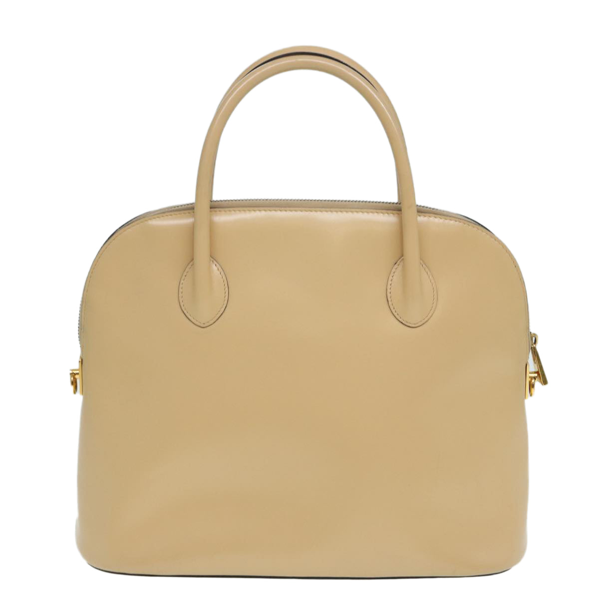 CELINE Hand Bag Leather 2way Beige Auth ar12229 - 0