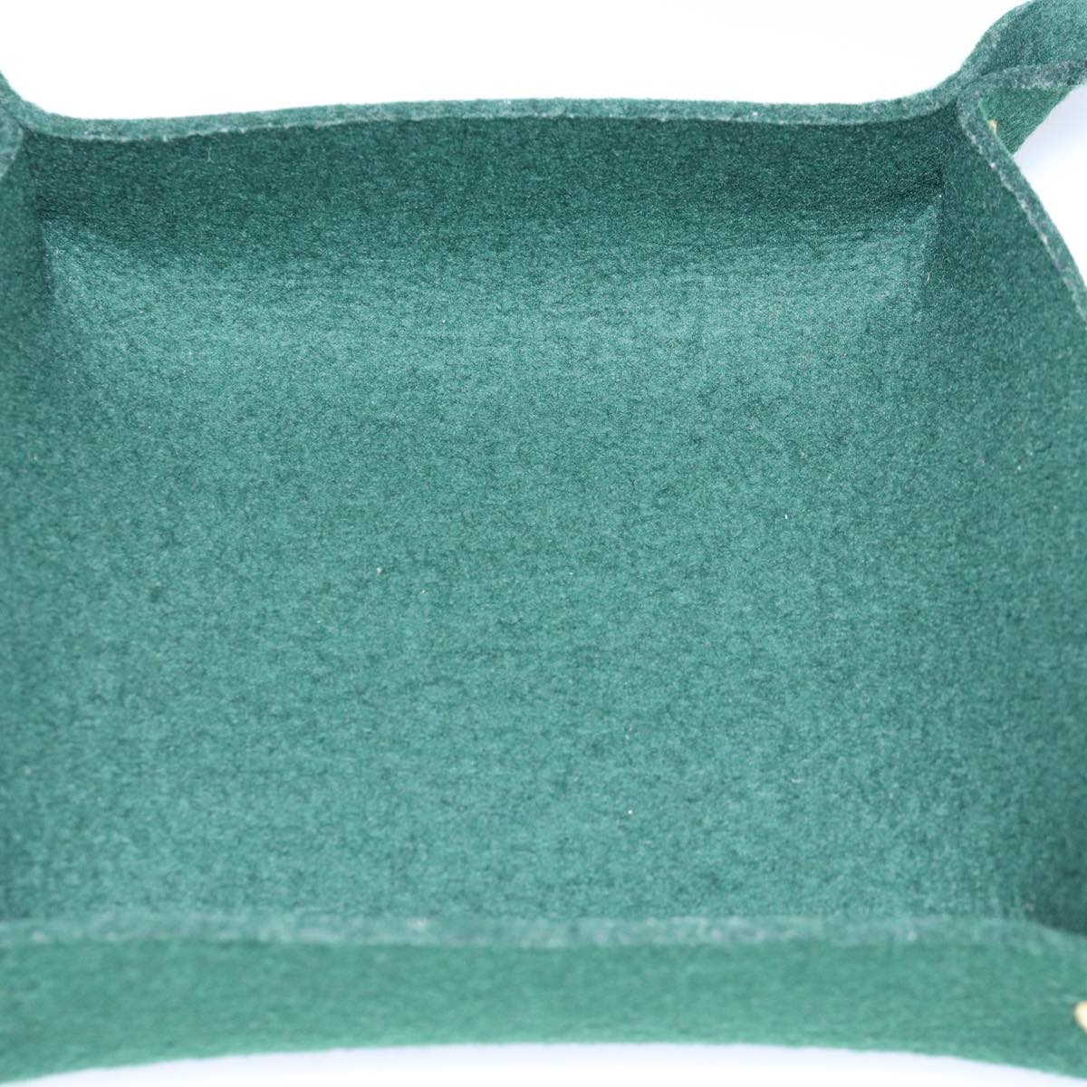 HERMES Vid Posh Tray Accessory Case felt Green Auth ar12230