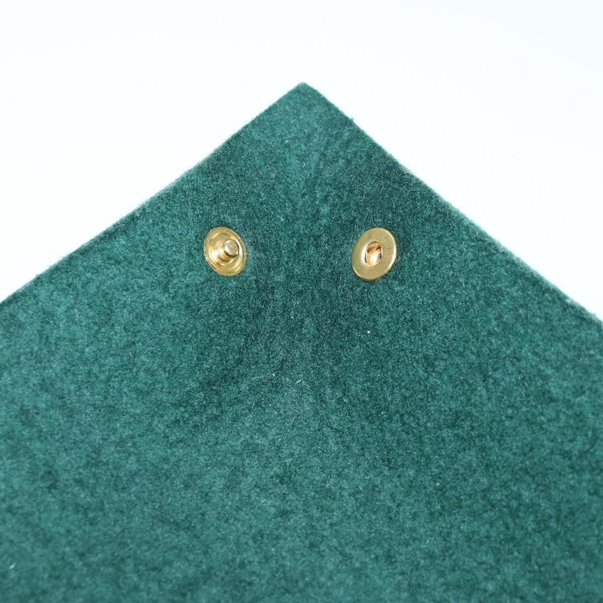 HERMES Vid Posh Tray Accessory Case felt Green Auth ar12230