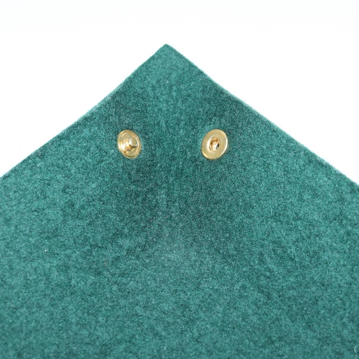 HERMES Vid Posh Tray Accessory Case felt Green Auth ar12230