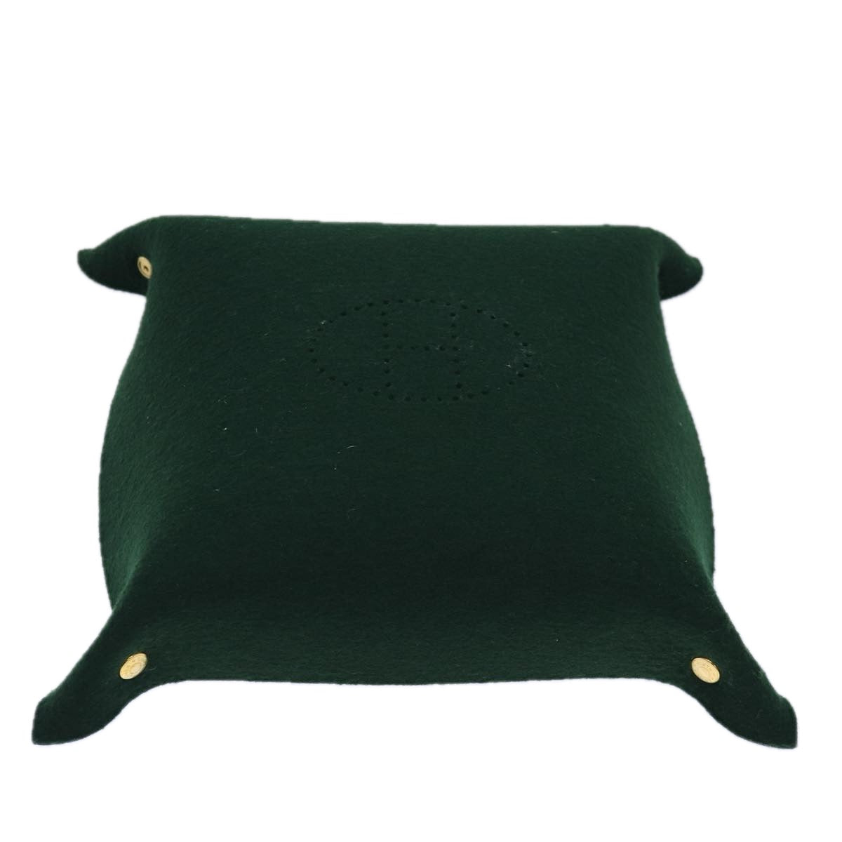 HERMES Vid Posh Tray Accessory Case felt Green Auth ar12230