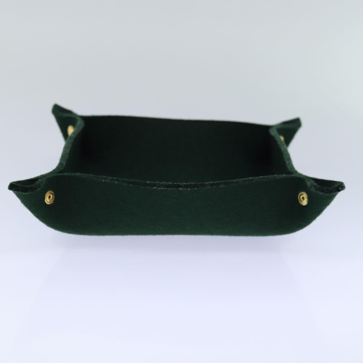 HERMES Vid Posh Tray Accessory Case felt Green Auth ar12230