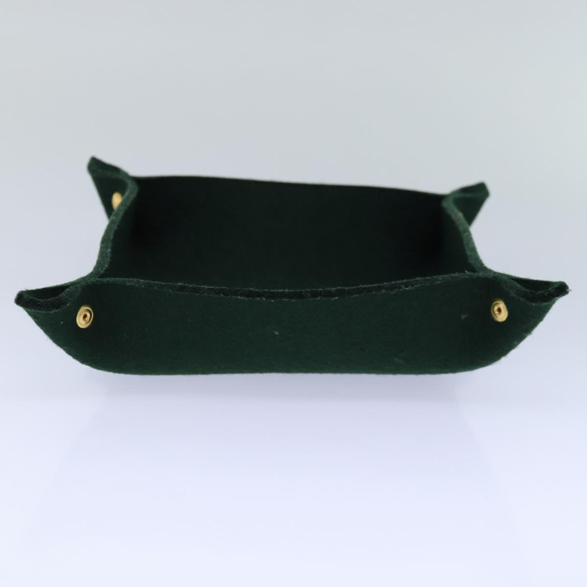 HERMES Vid Posh Tray Accessory Case felt Green Auth ar12230