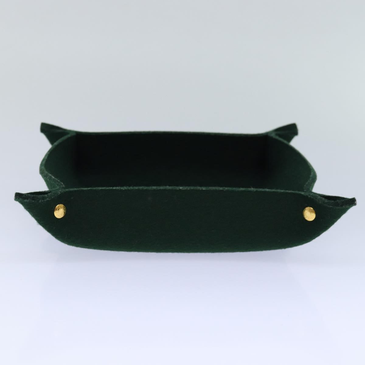 HERMES Vid Posh Tray Accessory Case felt Green Auth ar12230