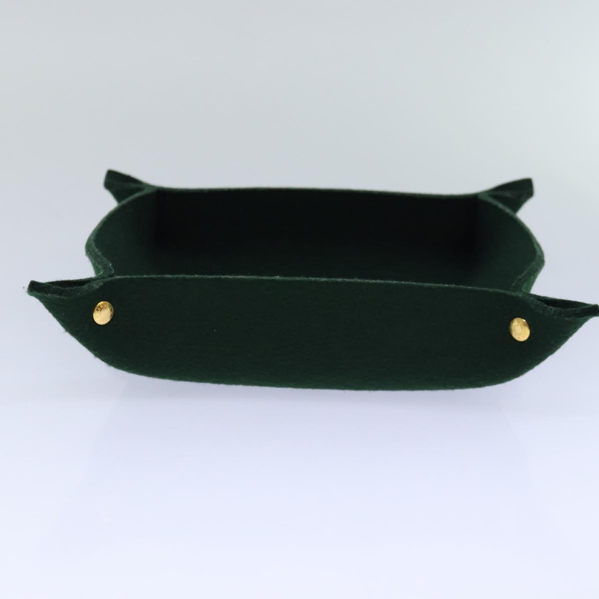 HERMES Vid Posh Tray Accessory Case felt Green Auth ar12230