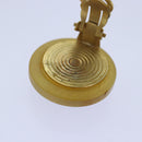 HERMES Earring Beige Auth ar12239-8