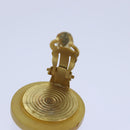 HERMES Earring Beige Auth ar12239-9