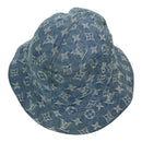 LOUIS VUITTON Monogram Hat Cotton Denim Blue M78772 LV Auth ar12250-3