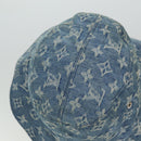LOUIS VUITTON Monogram Hat Cotton Denim Blue M78772 LV Auth ar12250-6