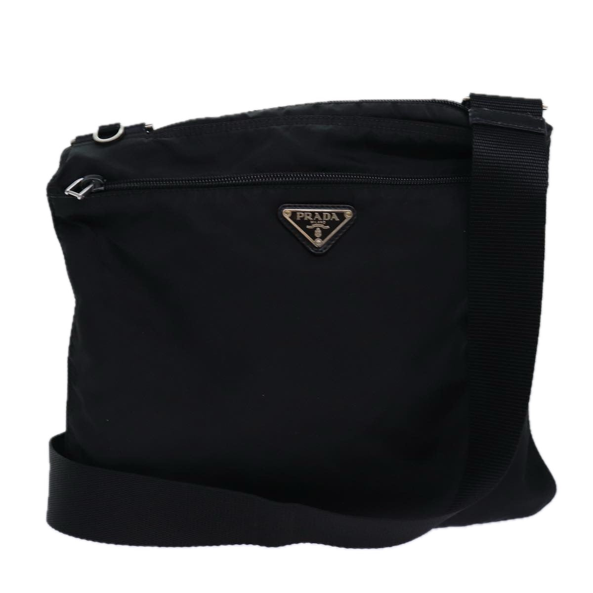 PRADA Shoulder Bag Nylon Black Auth ar12259