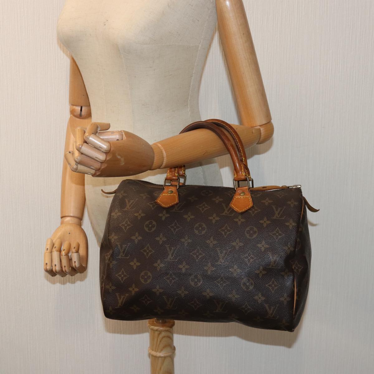 LOUIS VUITTON Monogram Speedy 30 Hand Bag M41526 LV Auth ar12270