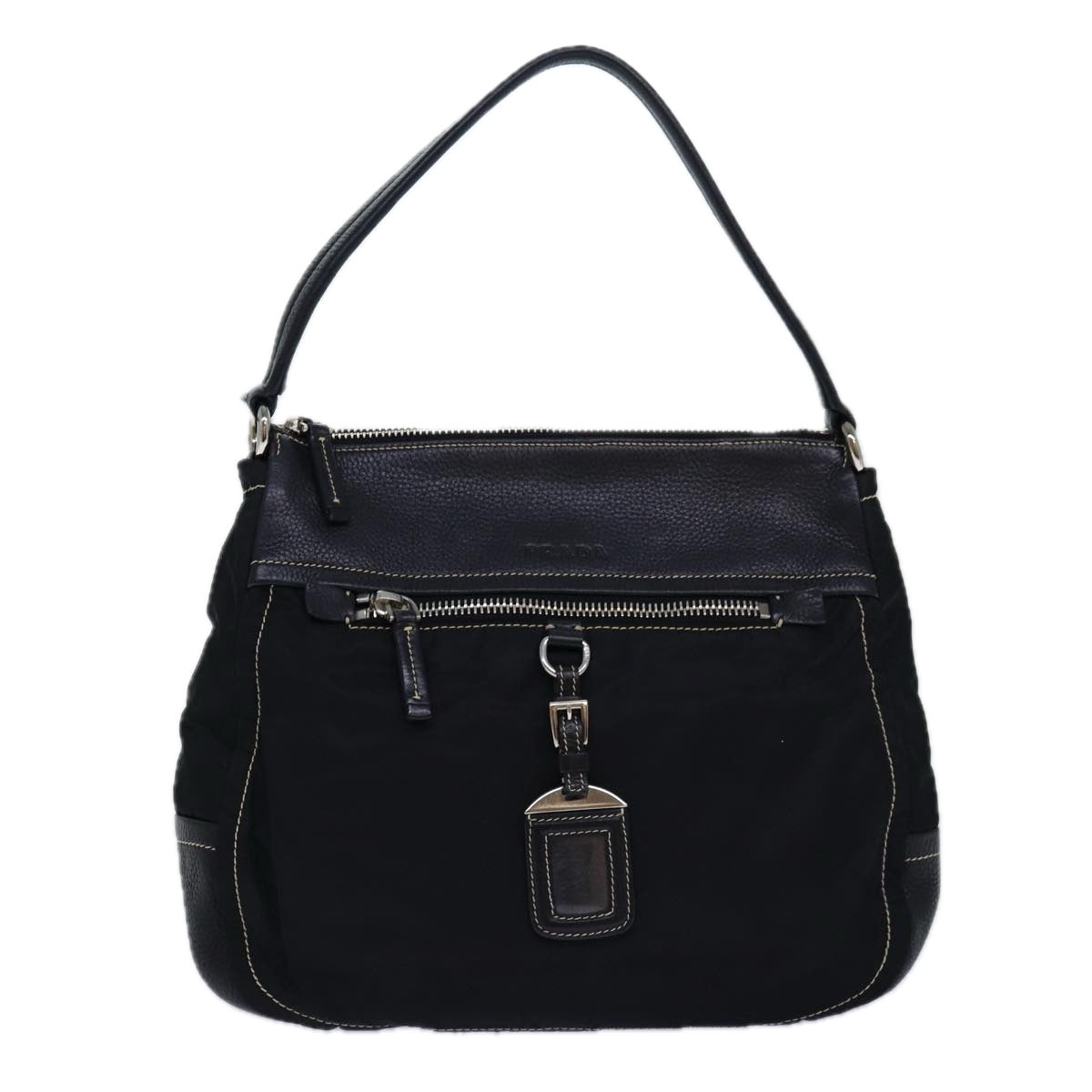 PRADA Shoulder Bag Nylon Black Auth ar12277 - 0