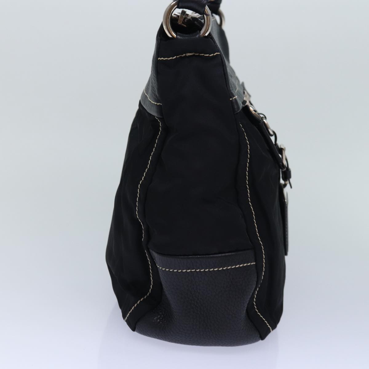 PRADA Shoulder Bag Nylon Black Auth ar12277