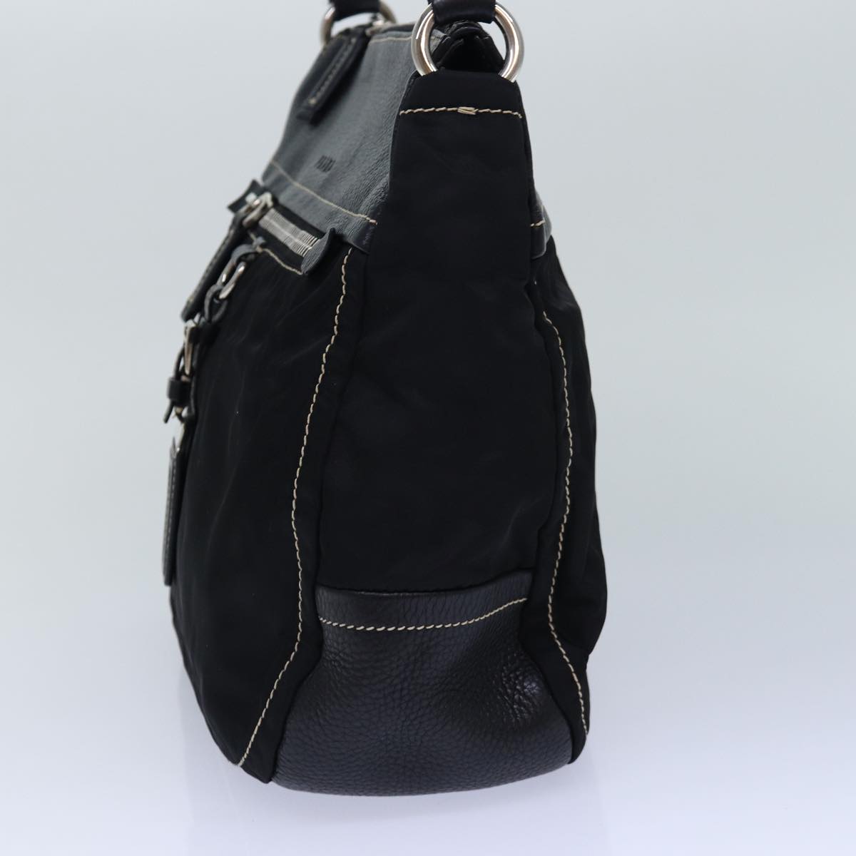 PRADA Shoulder Bag Nylon Black Auth ar12277