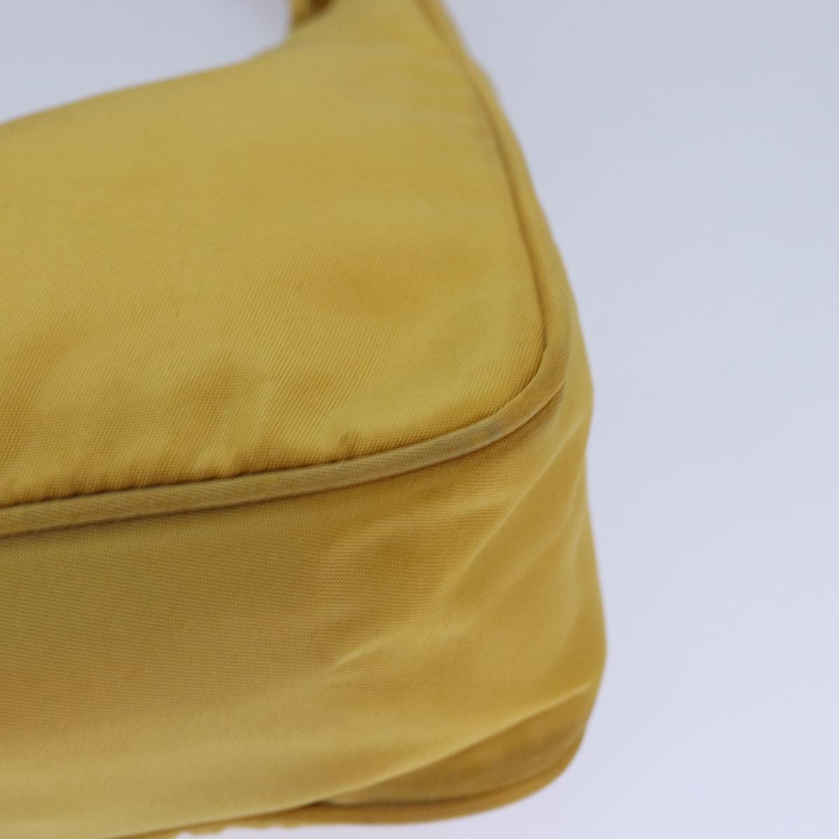 PRADA Hand Bag Nylon Yellow Auth ar12284