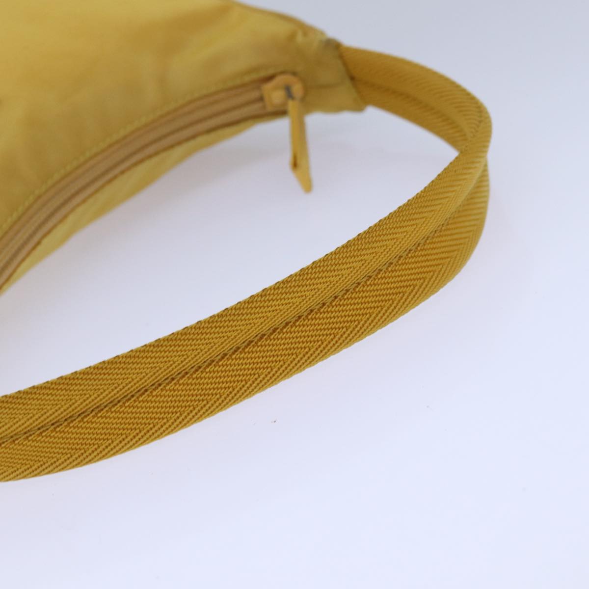 PRADA Hand Bag Nylon Yellow Auth ar12284