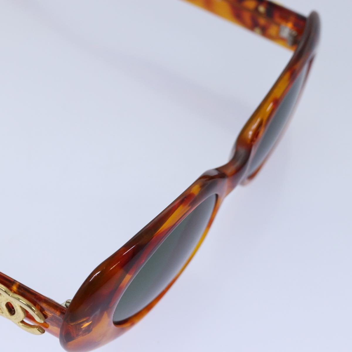 CHANEL Sunglasses plastic Brown CC Auth ar12291