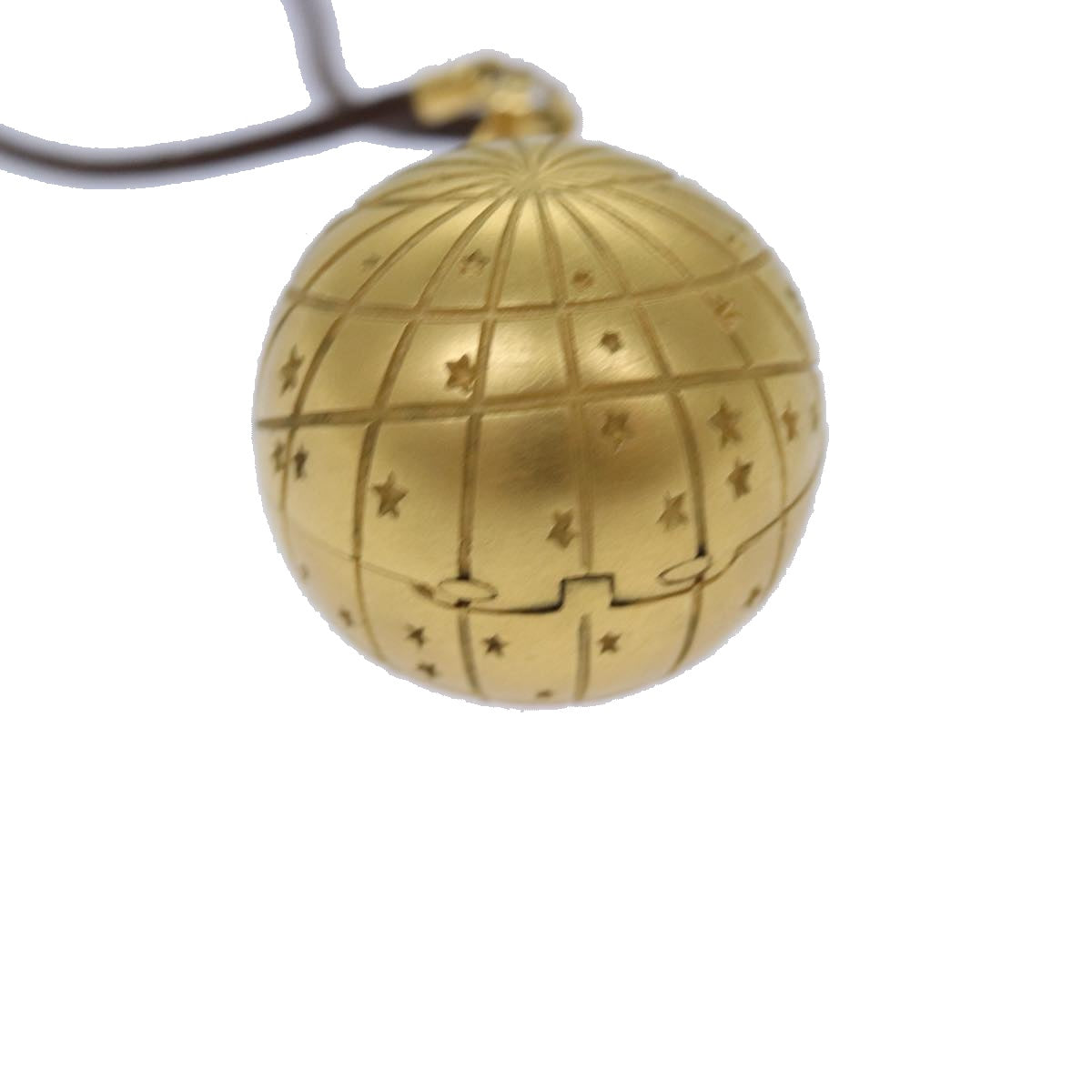 HERMES Zodiac Globe Necklace metal Gold Auth ar12292