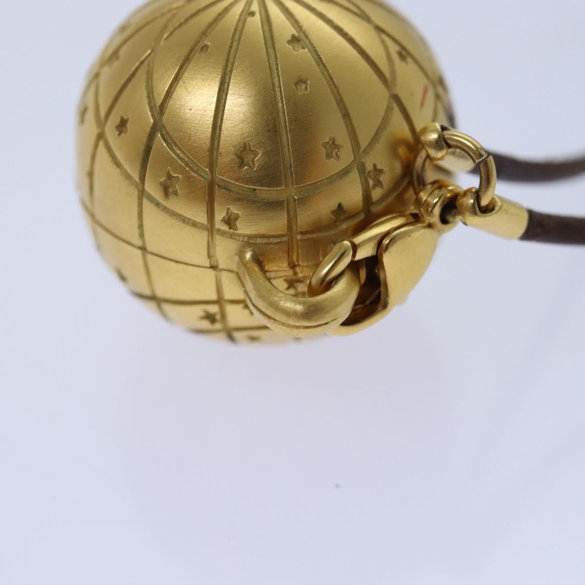 HERMES Zodiac Globe Necklace metal Gold Auth ar12292