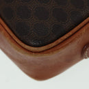 CELINE Macadam Canvas Shoulder Bag PVC Leather Brown Auth ar12296-16
