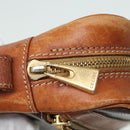 CELINE Macadam Canvas Shoulder Bag PVC Leather Brown Auth ar12296-17