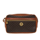 CELINE Macadam Canvas Shoulder Bag PVC Leather Brown Auth ar12296-13