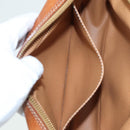 CELINE Macadam Canvas Shoulder Bag PVC Leather Brown Auth ar12296-21