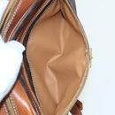 CELINE Macadam Canvas Shoulder Bag PVC Leather Brown Auth ar12296-23